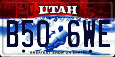 UT license plate B506WE