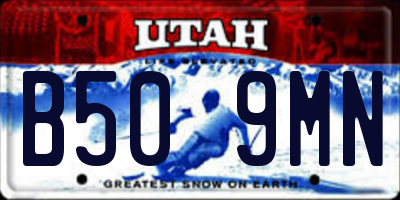 UT license plate B509MN
