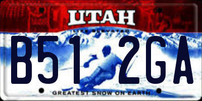 UT license plate B512GA