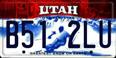 UT license plate B512LU