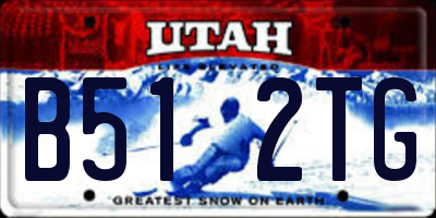 UT license plate B512TG