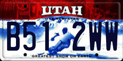 UT license plate B512WW