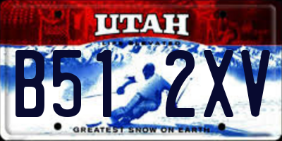 UT license plate B512XV