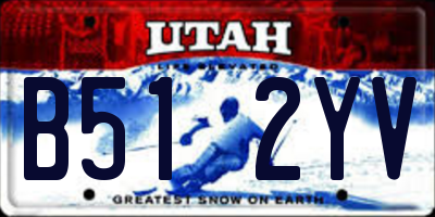 UT license plate B512YV
