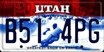UT license plate B514PG