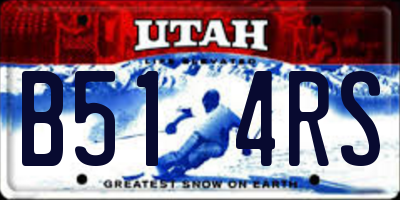UT license plate B514RS