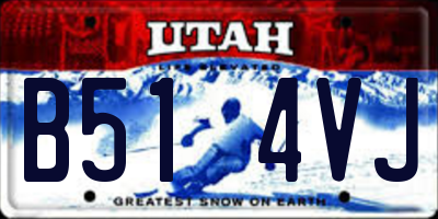UT license plate B514VJ