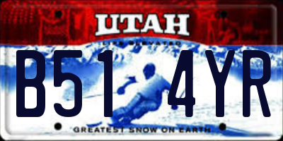 UT license plate B514YR