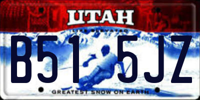 UT license plate B515JZ