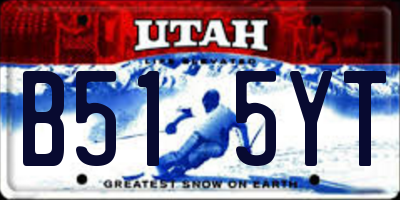 UT license plate B515YT