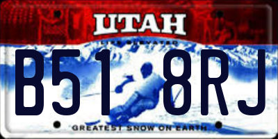 UT license plate B518RJ
