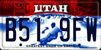 UT license plate B519FW