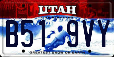 UT license plate B519VY