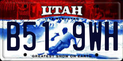 UT license plate B519WH