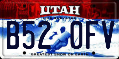 UT license plate B520FV