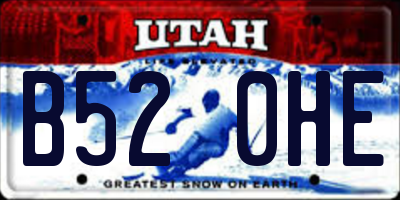 UT license plate B520HE