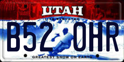 UT license plate B520HR