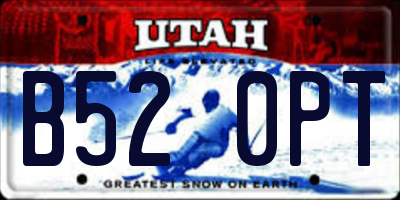 UT license plate B520PT