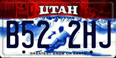 UT license plate B522HJ