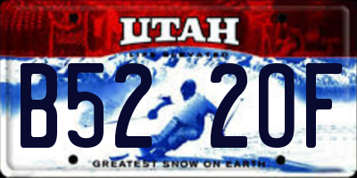 UT license plate B522OF