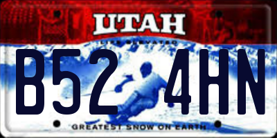 UT license plate B524HN