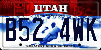UT license plate B524WK