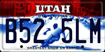 UT license plate B525LM