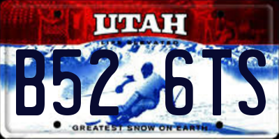 UT license plate B526TS