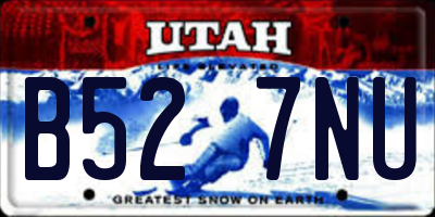 UT license plate B527NU