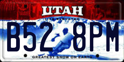UT license plate B528PM