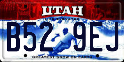 UT license plate B529EJ