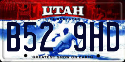 UT license plate B529HD