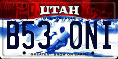 UT license plate B530NI