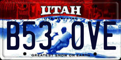 UT license plate B530VE