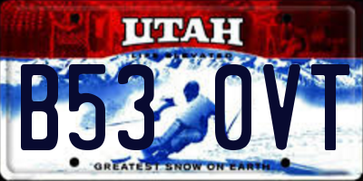 UT license plate B530VT