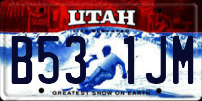 UT license plate B531JM