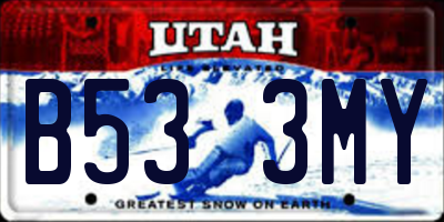 UT license plate B533MY
