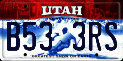 UT license plate B533RS
