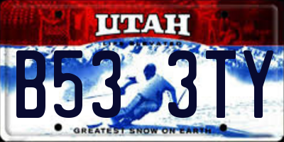 UT license plate B533TY