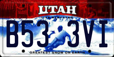UT license plate B533VI