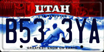 UT license plate B533YA