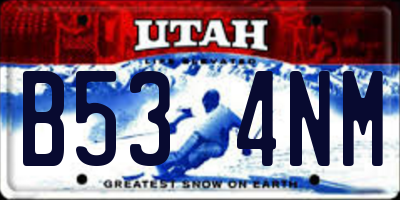 UT license plate B534NM