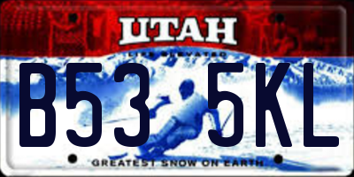 UT license plate B535KL