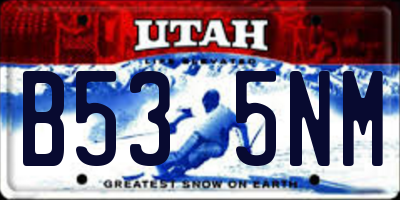 UT license plate B535NM
