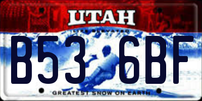 UT license plate B536BF