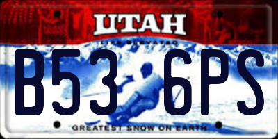 UT license plate B536PS