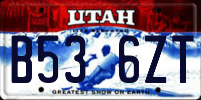 UT license plate B536ZT