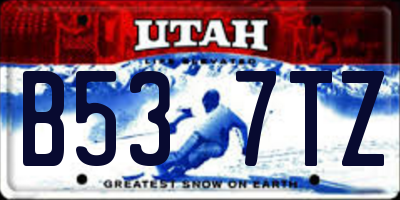 UT license plate B537TZ