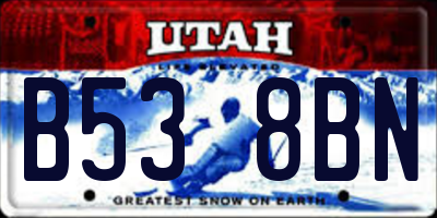 UT license plate B538BN
