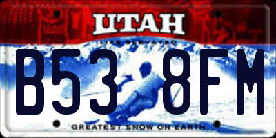 UT license plate B538FM